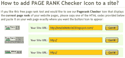 Memasang Widget Google PageRank