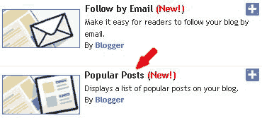 Memasang Widget Popular Posts