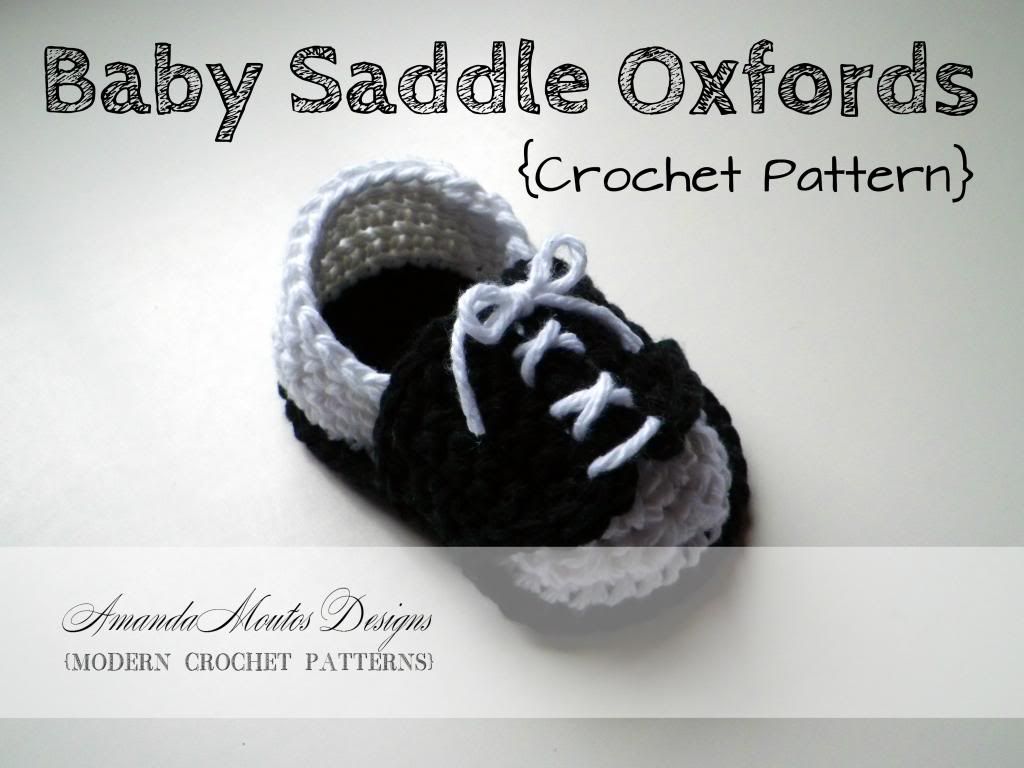 Baby Saddle Oxfords Crochet Pattern by Amanda Moutos Designs