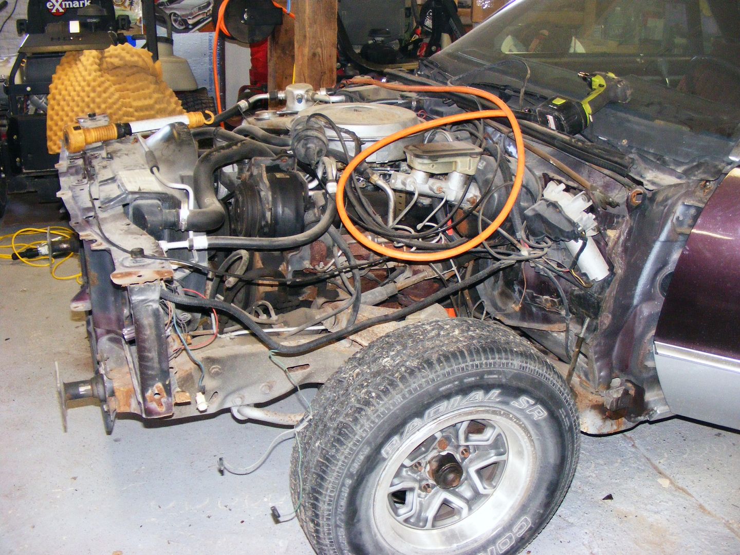 86 El Camino with a Schwartz Performance Chassis.