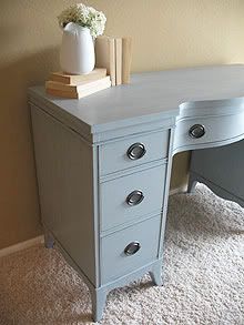 Antique Mahogany Grey Desk
