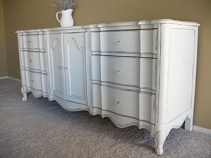 white buffet provincial distressed