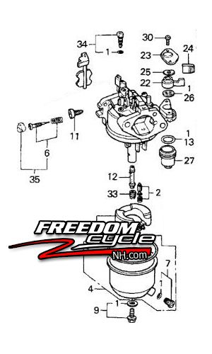 Honda snowblower carburator parts #6
