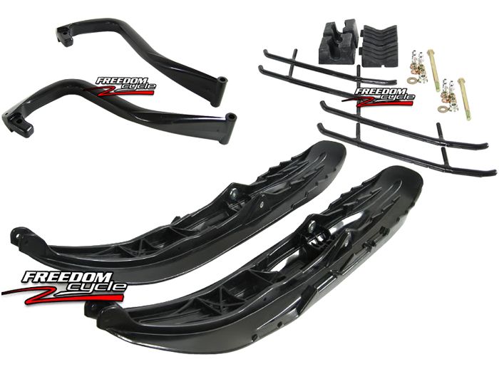 SKIDOO PILOT 6.9 SKI KITS SKI DOO REV MXZ SNOWMOBILE BLACK PLASTIC