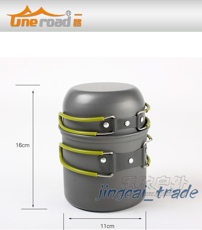 Camping Cookware Hiking Backpacking Cooking Picnic Foldable Pot Pan Set