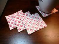 Fabric Coasters - A great hostess gift!