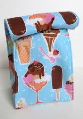 72 Hour AUCTION <br> *SECONDS* <br> Snack Sack/Lunch Bag <br> Ice Cream Print
