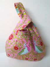 Grab-N-Go Bag <br> Peacock Print <br> Great Knitting Project Bag!