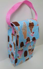 Snack Sack/Lunch Bag <br> Extra Large Size <br> Ice Cream Print