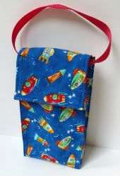 Snack Sack/Lunch Bag <br> Extra Large Size <br> Rocket Print