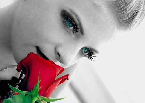 Girl with rose photo: Girl with Rose Rainbowgirl.jpg