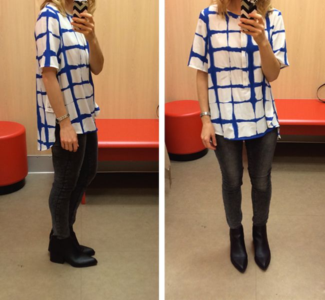 Adam Lippes for Target Blue Painterly Blouse