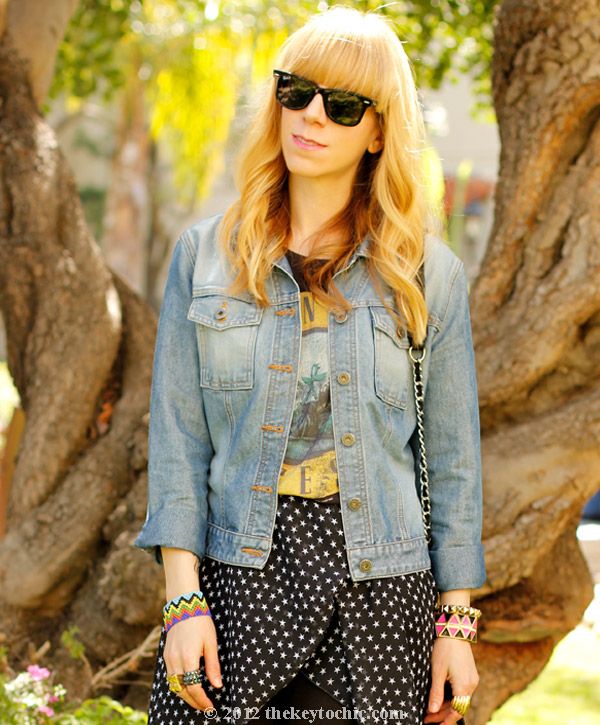 Guns N' Roses T-shirt, Gypsy Junkies Studio skirt, Sam Edelman Louie boots, Los Angeles fashion, southern California style