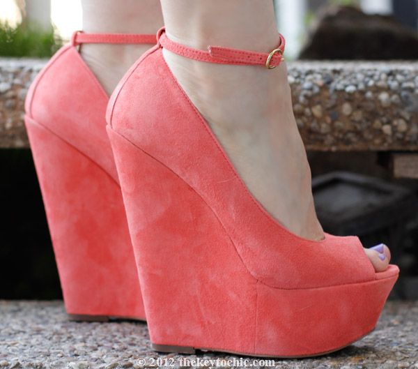 Wild Pair Jemma WP peep-toe wedges, Los Angeles fashion blog