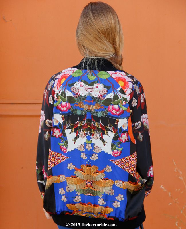 Zara Oriental bomber jacket