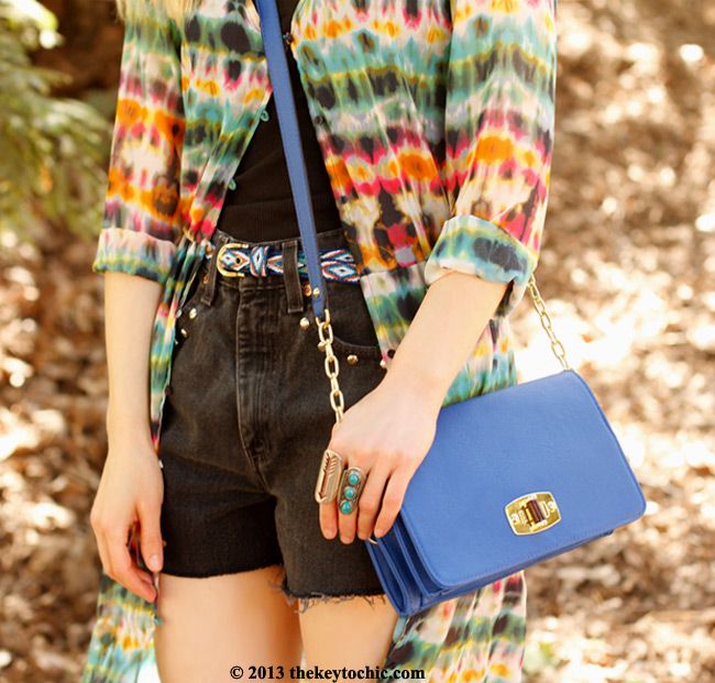 Zara tie-dye dress, DIY vintage Levi's, L.A. street style