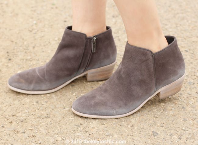 Sam Edelman Petty boots in New Navy, gray ankle boots