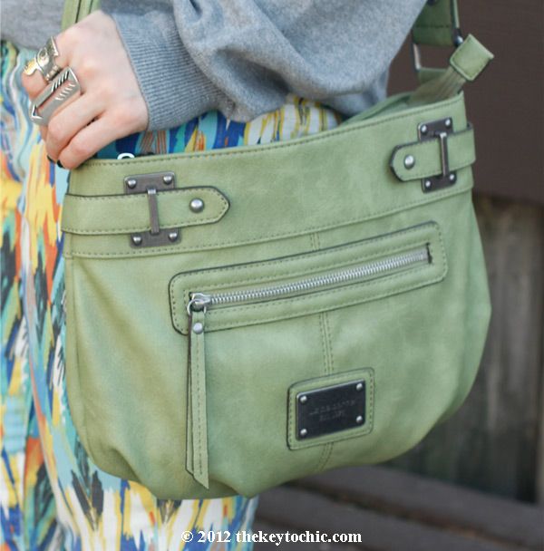 Liz Claiborne crossbody green handbag