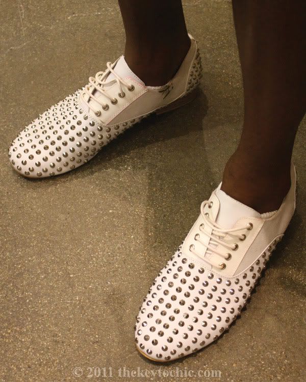 Beach Bunny Swimwear Malibu, Men's studded white Louboutins
