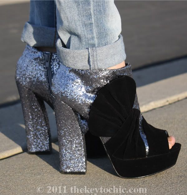 Charlotte Russe glitter velvet booties, Miu Miu inspired glitter boots