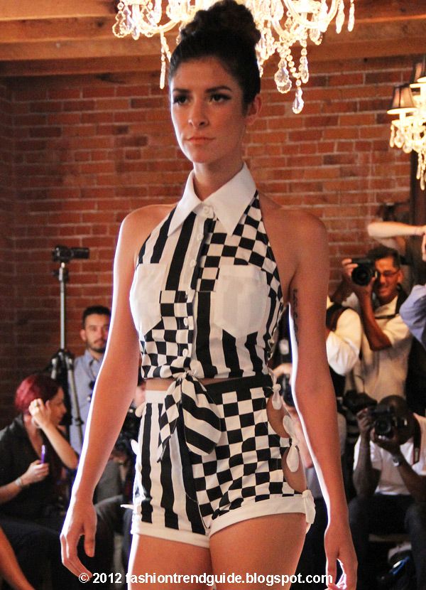 Jen Awad spring 2013 checkered outfit