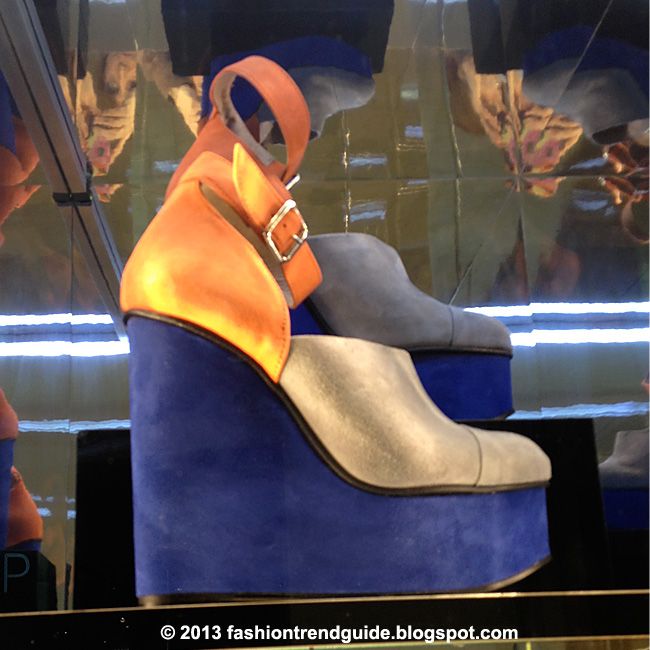 Topshop Spring color block wedges