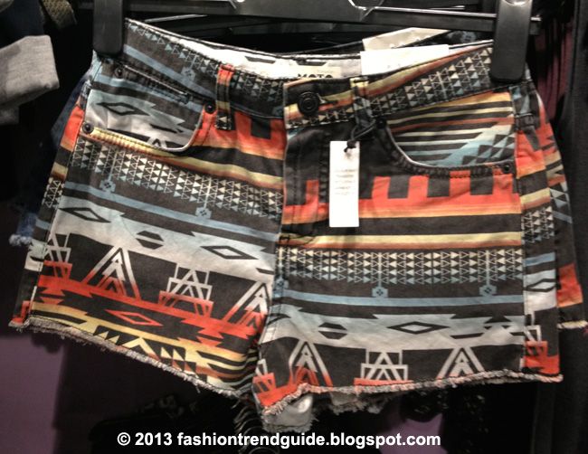 Topshop southwestern print shorts