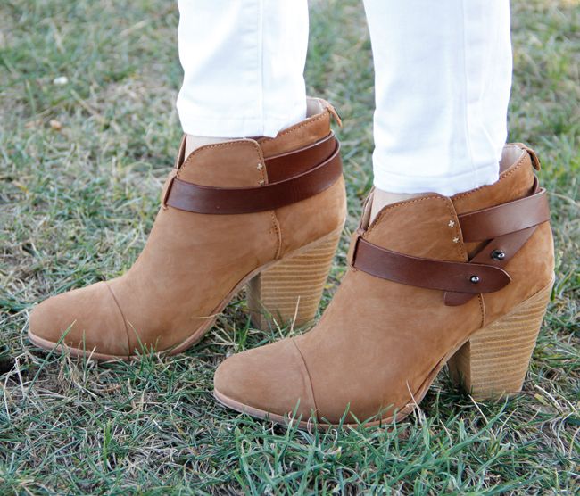 Rag & Bone Harrow boots in camel, western ankle strap boots