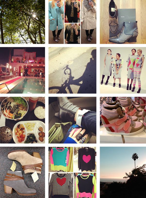 Dolce Vita Rezzie boots, sunset ocean view, LA Fashion Week, Forever 21 pink sneaker wedges, heart print sweaters, Target Xhilaration Mossimo coats, Instagram blogger