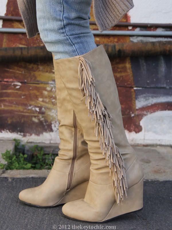 Cheap Monday skinny jeans, fringe wedge boots, Los Angeles fashion blog, southern California fashion blog