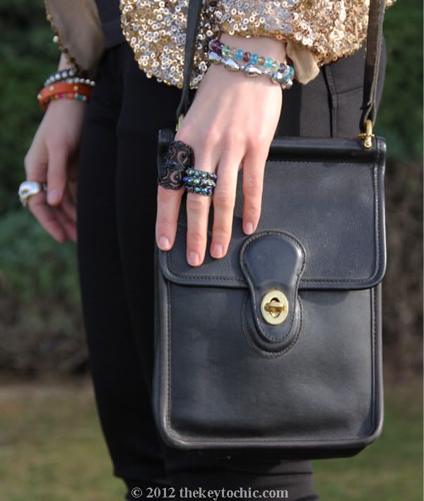 gold sequin jacket, James Jeans Couture Collection, vintage Coach bag, Los Angeles fashion blogger