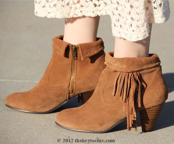 crochet dress, Bakers Showdown boots, fringe ankle boots, Los Angeles fashion blog, southern California fashion blog