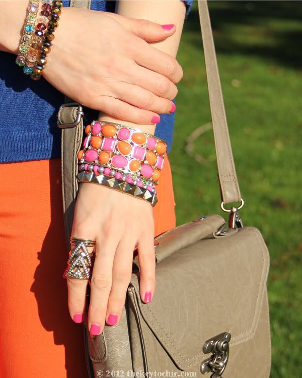 color blocking trend, layered bracelets, Los Angeles fashion blog, southern California fashion blogger