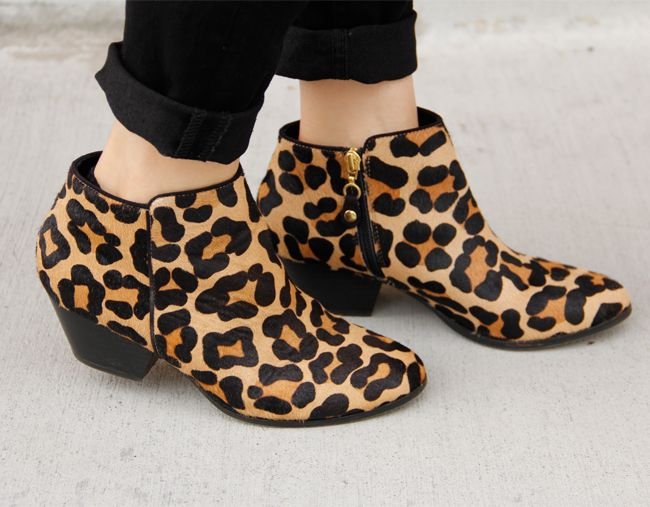 Topshop leopard animal print ankle boots