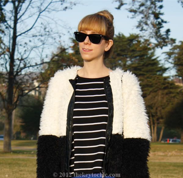 Lumiere two-tone faux fur jacket