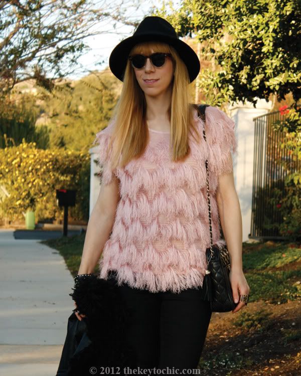 Nasty Gal Jayne fringe top, Cheap Monday skinny jeans, Forever 21 aviator jacket, Forever 21 floral Mary Janes, Los Angeles fashion blog