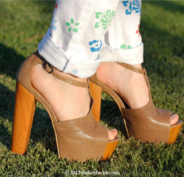 Jessica Simpson Dany heels, platform T-strap block heels, Los Angeles fashion blog, southern California style