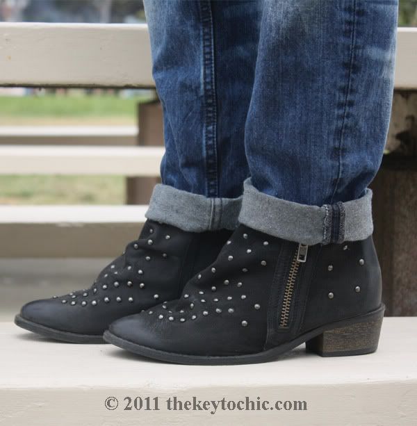 Ecote studded moto boots