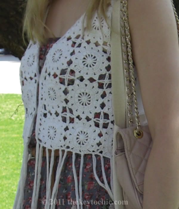 Los Angeles street style H&M Conscious crochet fringe vest