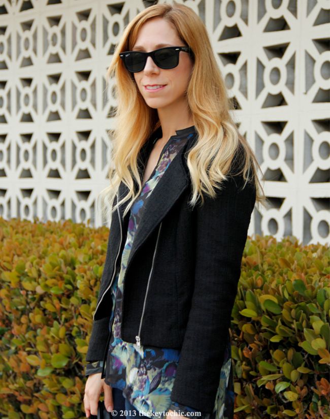 Mossimo high low floral blouse, Los Angeles fashion blogger