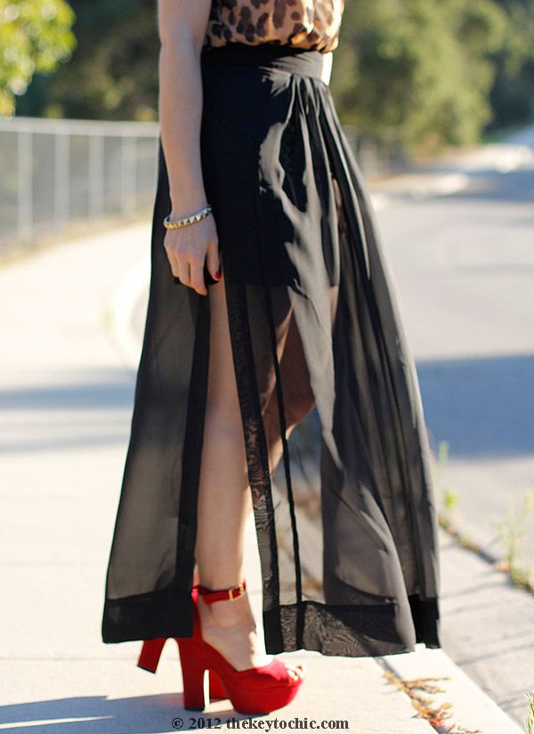 leopard print sleeveless blouse, sheer maxi skirt, Los Angeles fashion blog, southern California fashion blogger