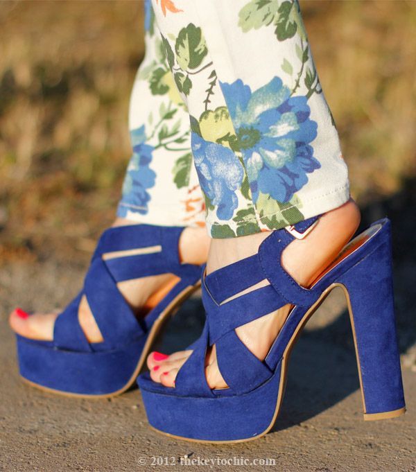 Forever 21 floral jeans, Mossimo Petene heels, Los Angeles fashion blog, southern California style