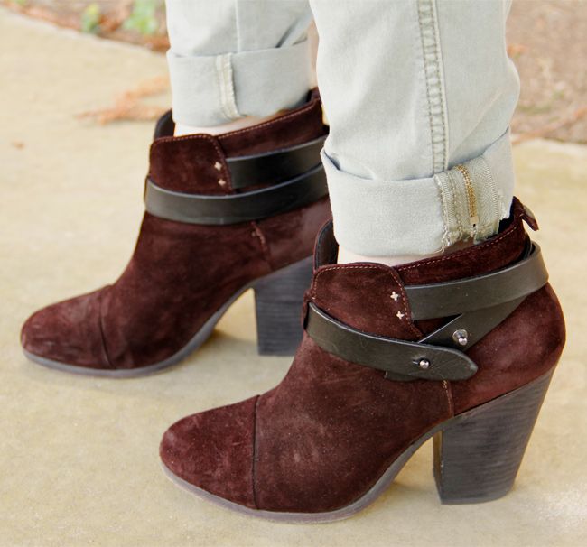 burgundy Rag & Bone Harrow boots