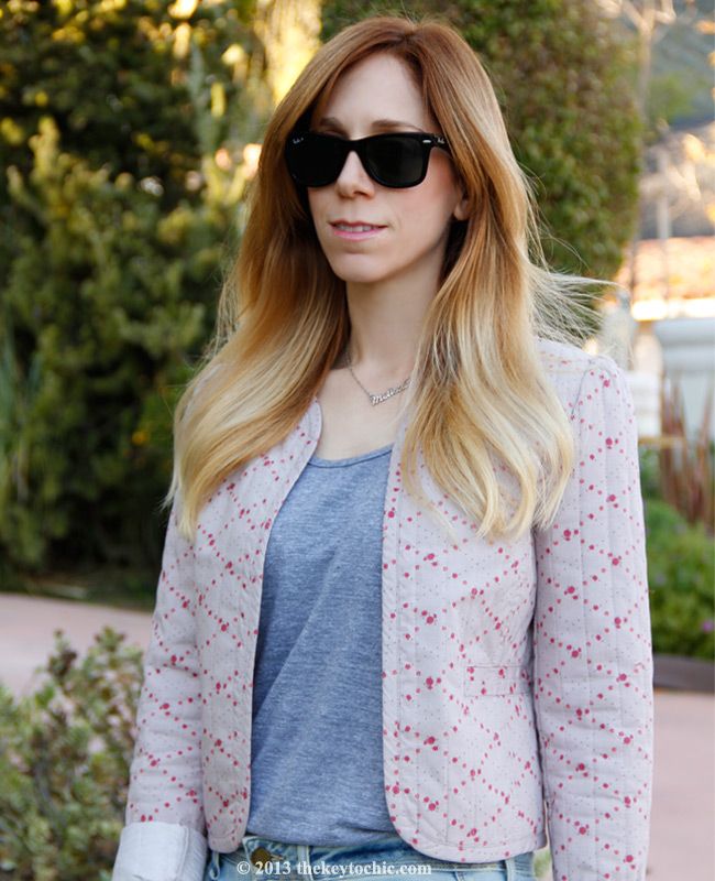 Rubbish quilted floral jacket