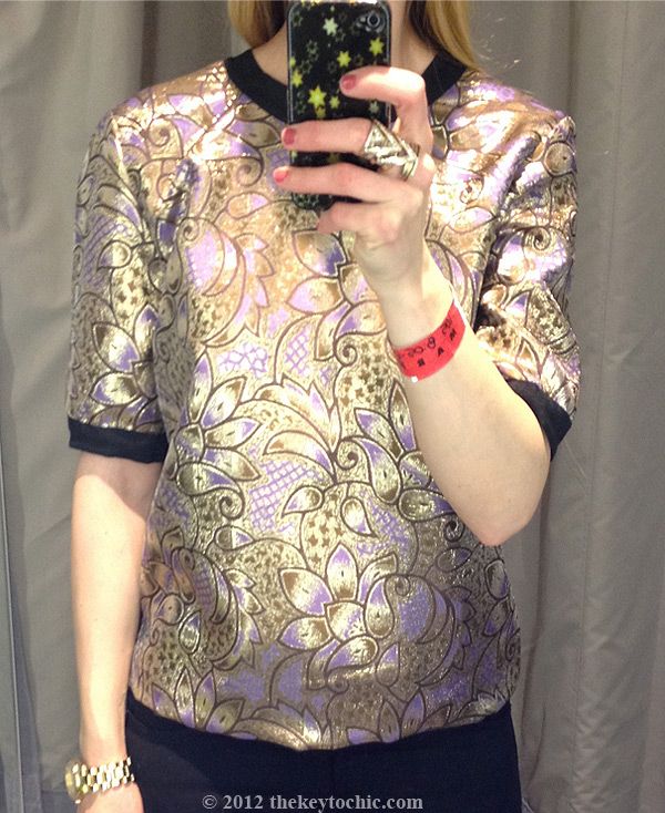 Marni at H&M gold brocade top
