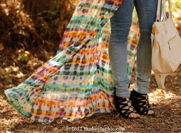 Zara tie dye dress, Topshop ombre jeans, Aldo Maune wedges, Aldo Ollom bag, Los Angeles fashion blogger, southern California style