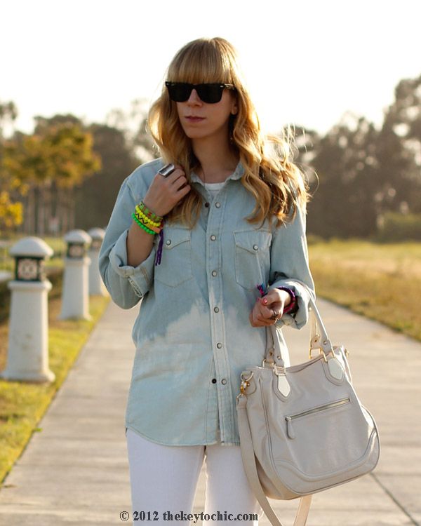 DIY bleach dip shirt, H&M neon heels, Aldo Ollom handbag, Los Angeles fashion, southern California style