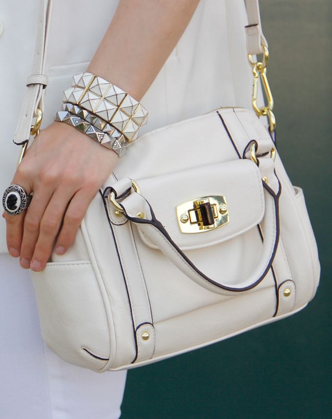 white Merona mini satchel