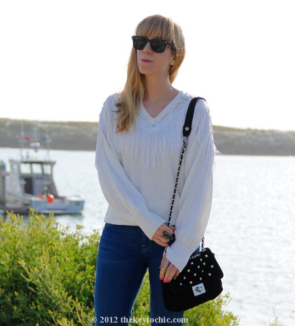 vintage batwing fringe sweater, 7 for all mankind cropped jeans, Mossimo Silverleaf leopard wedges, southern California fashion blog, Los Angeles style