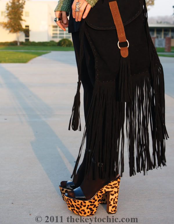 fringe handbag, Steve Madden Shazzam leopard heels, Los Angeles fashion blogger